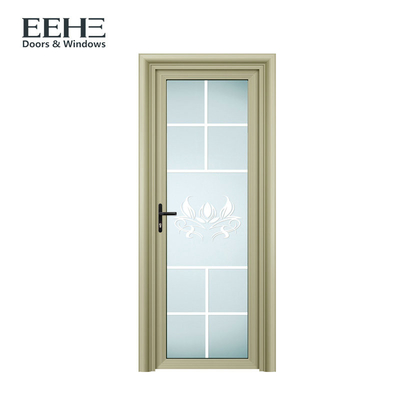 มีน้ำค้างแข็ง กระจก อลูมิเนียมสวิงประตูสำหรับความต้านทานสภาพอากาศที่บ้านห้องน้ำ